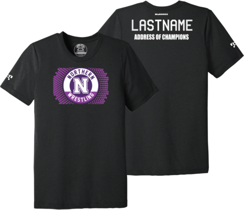 Northern York Custom BLACK Address Of Champions Heat Press T Shirt