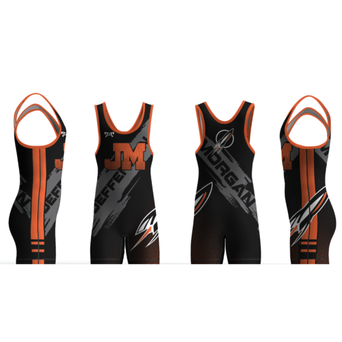 Jefferson Morgan Custom Black & Ornage Men's Singlet 2024