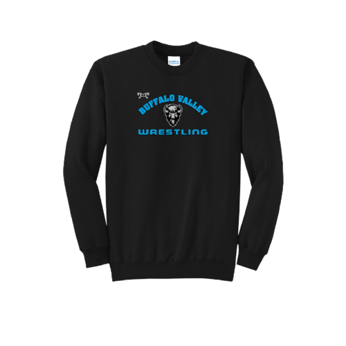 Buffalo Valley Wrestling Club Heatpress Black Crewneck