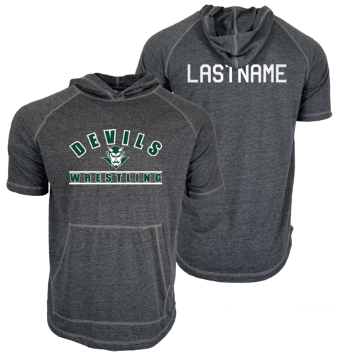 GREENEVILLE DEVILS WRESTLING Short Sleeve Hoodie