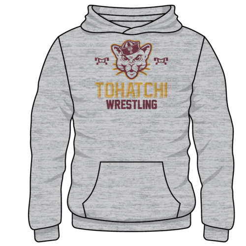 Tohatchi Wrestling Custom Sublimated Decal Grey Hoodie