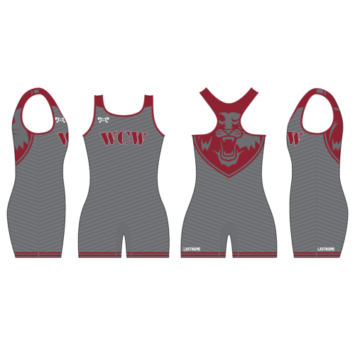 Toppenish High School GREY With Cardinal Women's Custom Singlet