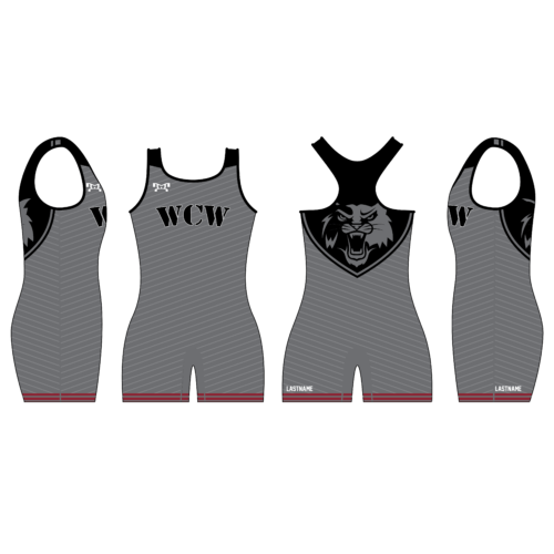 Toppenish High School GREY WITH BLACK Women's Custom Singlet