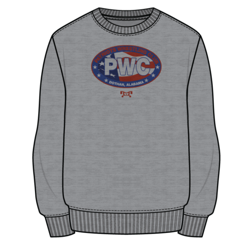 Patriots Wrestling Club Sublimated Decal Grey Crewneck 2024