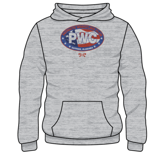 Patriots Wrestling Club Custom Sublimated Decal Grey Hoodie