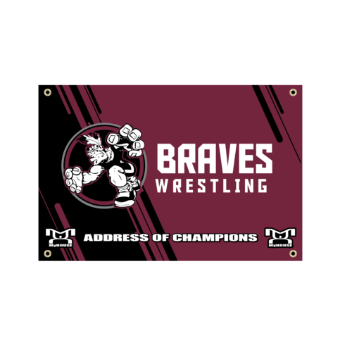 Newton Braves Youth Wrestling Custom Team Banner