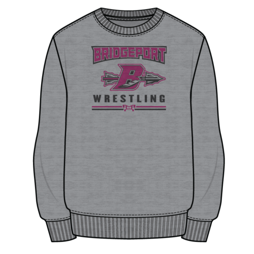BYWC WV Pink  Sublimated Decal Grey Crewneck
