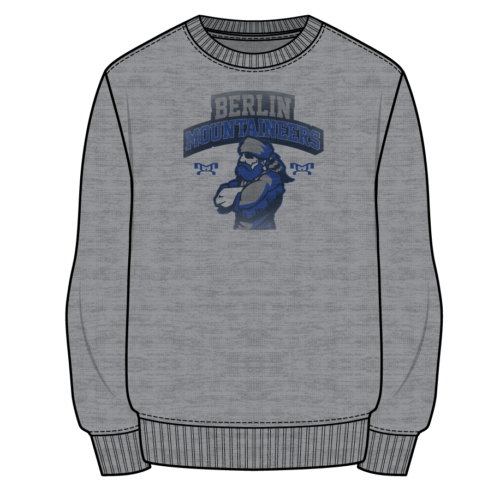 Berlin Brothers Valley Sublimated Decal Grey Crewneck