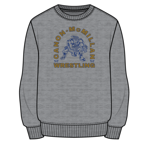 CCNS Wrestling Sublimated Decal Grey Crewneck