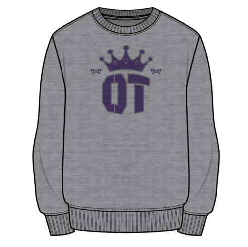 Overtime Wrestling Sublimated Decal Grey Crewneck
