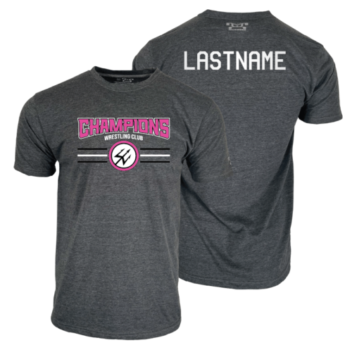 Girls Champion Wrestling Club Custom Heat Press T Shirt
