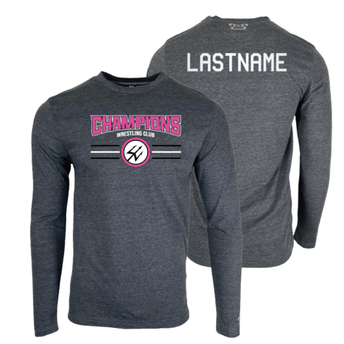 Girls Champion Wrestling Club Custom Heat Press Long Sleeve