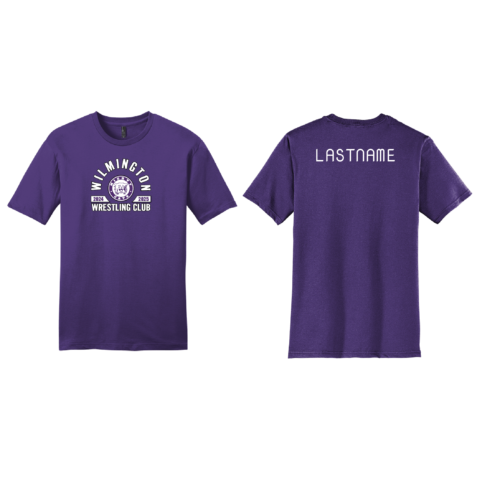 Wilmington Wrestling Club Custom Purple Heat Press T Shirt