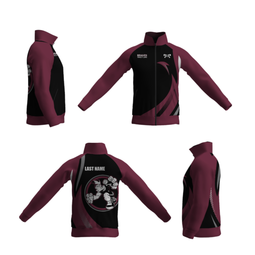 Newton Braves Youth Wrestling Full Zip 2024