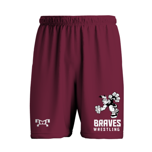 Newton Braves Youth Wrestling Mesh Shorts 2024