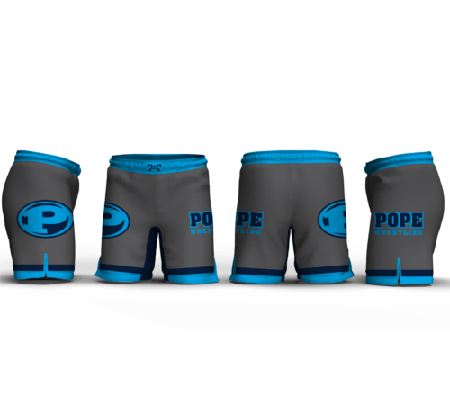 Pope Jr Wrestling Club Custom Micro Peach Fight Shorts 2024