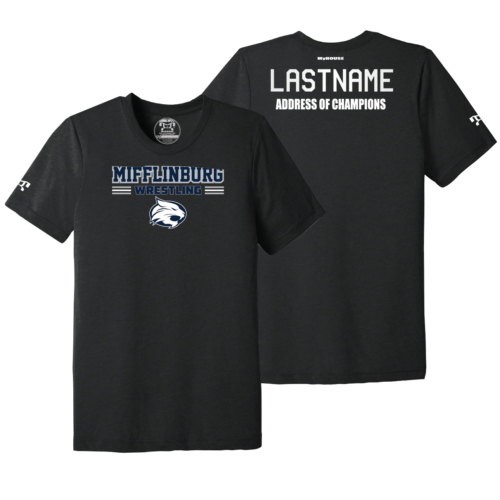 Mifflinburg Custom Black Address Of Champions Heat Press T Shirt