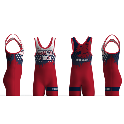 HEART OF A LION  WHITE & RED Men Singlet Bundle 2024