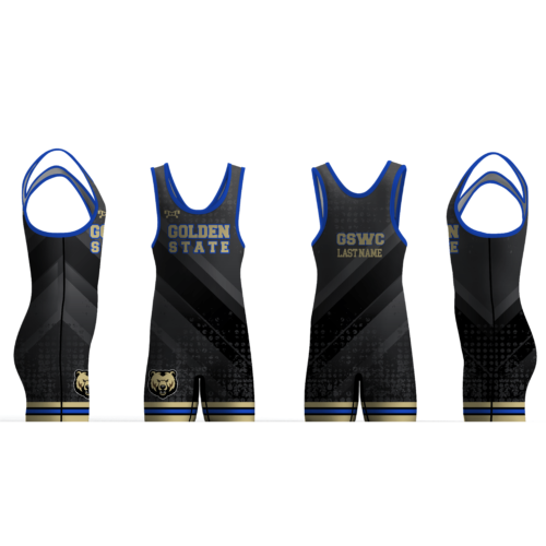 Golden State Wrestling Club BLUE Mens Custom Singlet 2024