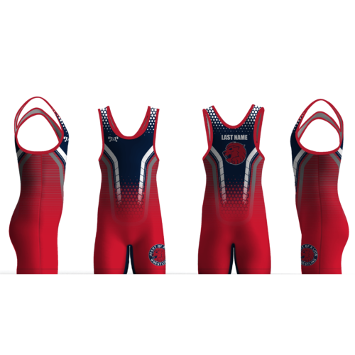 HEART OF A LION  RED & BLUE Men Singlet 2024