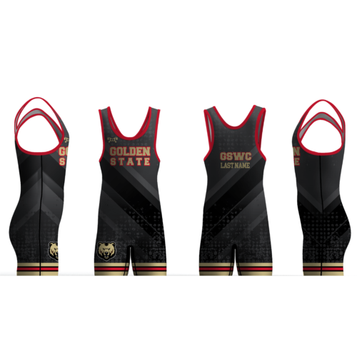 Golden State Wrestling Club Red Mens Custom Singlet 2024