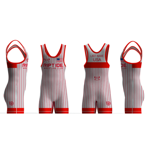 RIPTIDE WRESTLING CLUB RED FREESTYLE Men Singlet 2024