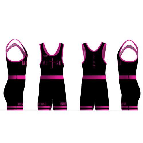 Metro Grappling Men's PINK Singlet 2024