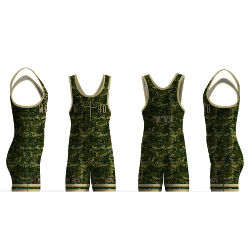 Metro Grappling Men's CAMO Singlet 2024