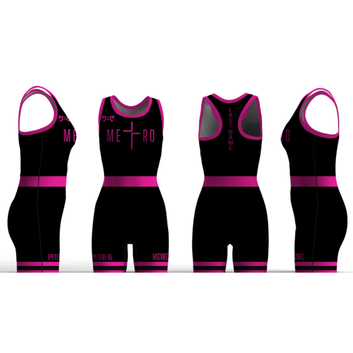 Metro Grappling Pink Custom Women's Singlet