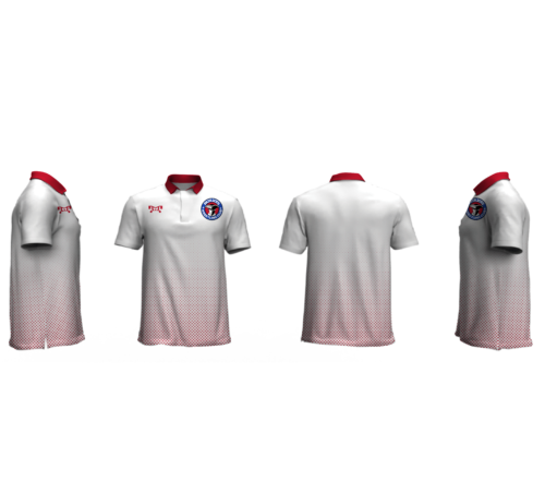 Patriots Wrestling Club White & Red Custom Polo 2024