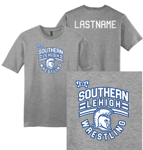 Southern Lehigh Youth Wrestling GREY Custom Heat Press T Shirt