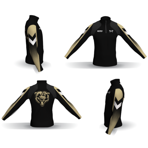 Mahanoy Area Black & GOld Striped Quarter Zip 2024
