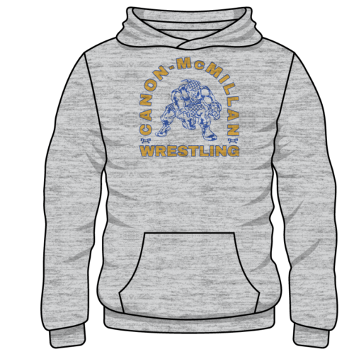 CCNS Wrestling Custom Sublimated Decal Grey Hoodie