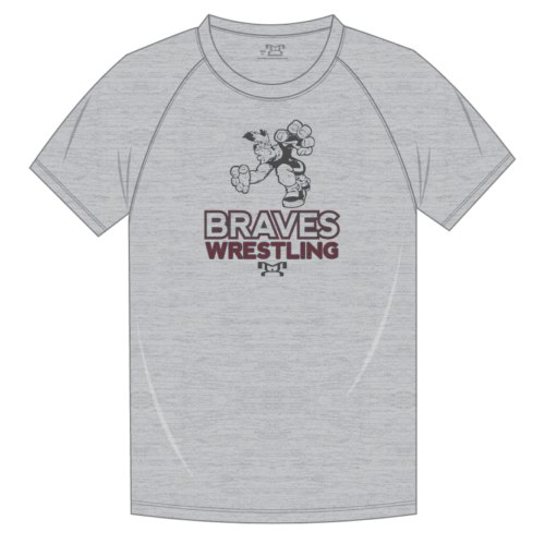 Newton Braves Youth Wrestling Custom Sublimated Decal T ShirT