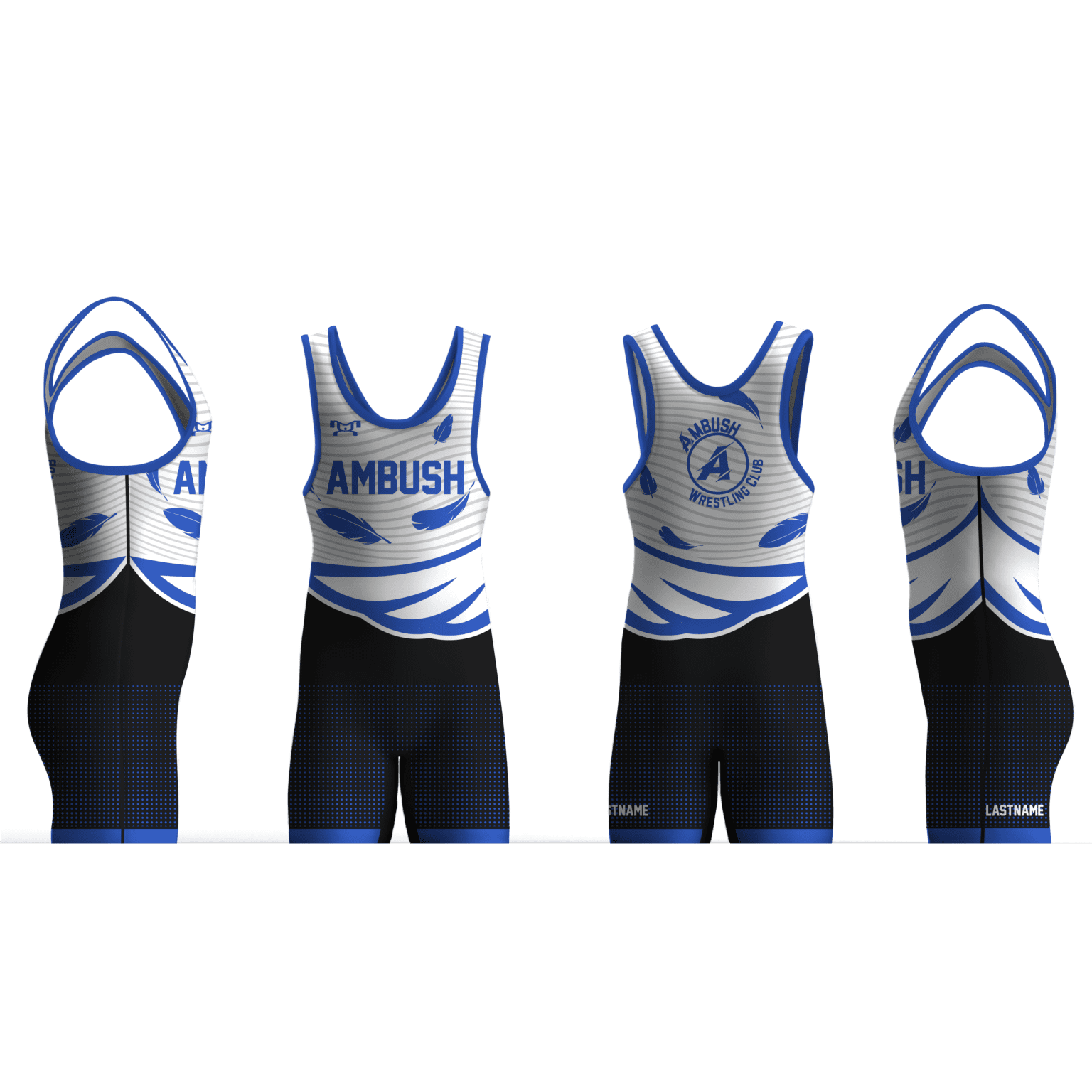 Ambush Wrestling Club WHITE Singlet 2024 MyHOUSE Sports Gear