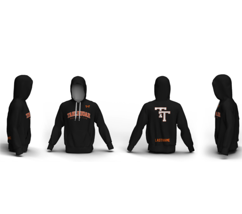 Tahlequah Wrestling Club Black  Sublimated  Hoodie