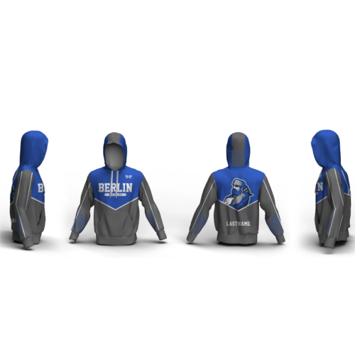 Berlin Brothers Valley Blue & Grey Custom Sublimated Hoodie 2024
