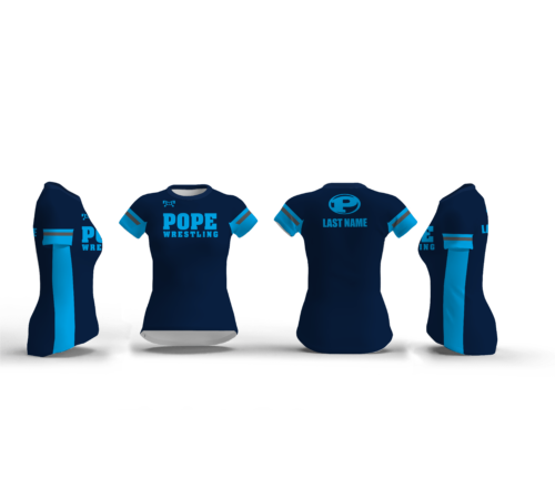 Pope Jr Wrestling Club Custom Womens Compression Shirt