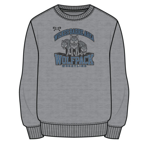 Wilkes Barre Area Sublimated Decal Grey Crewneck