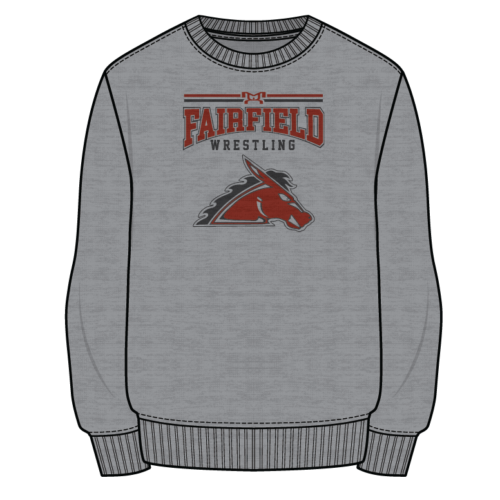 Fairfield Community High School Sublimated Decal Grey Crewneck