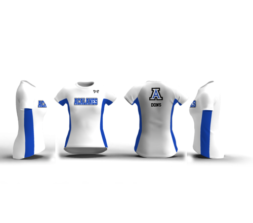 Acalanes Women's White Compression Short Sleeve Shirt