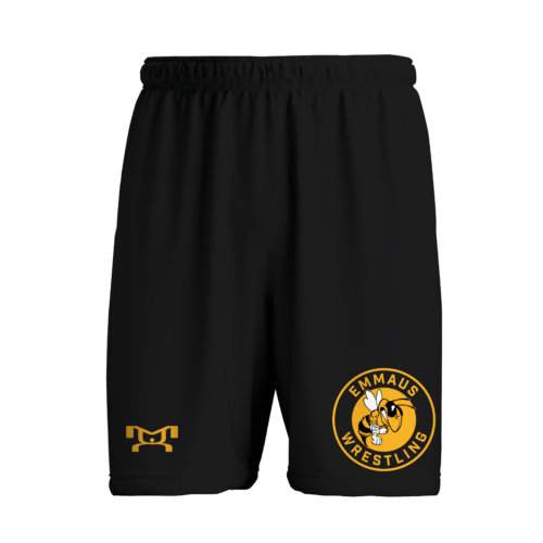 EMMAUS WRESTLING BLACK Custom Mesh Shorts 2024