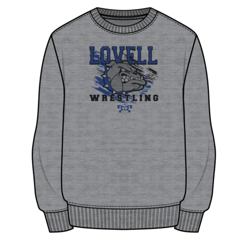 Lovell High School Custom Sublimated Decal Grey Crewneck  2024