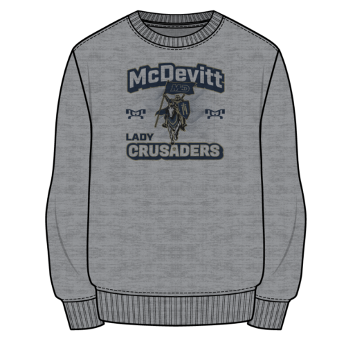 Lady Crusaders Sublimated Decal Grey Crewneck