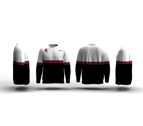 BH-BL Wrestling Custom WHITE Elite Sublimated Crewneck 2024