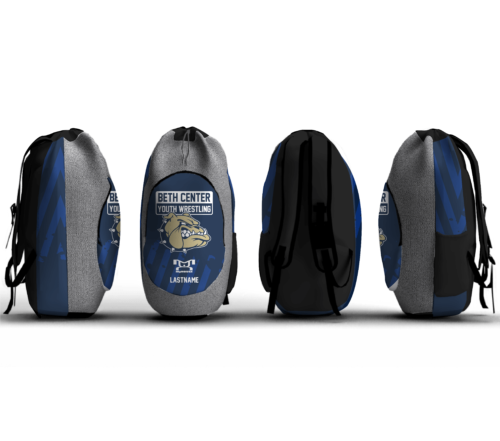BETH CENTER YOUTH WRESTLING Sublimated Custom Gear Bag