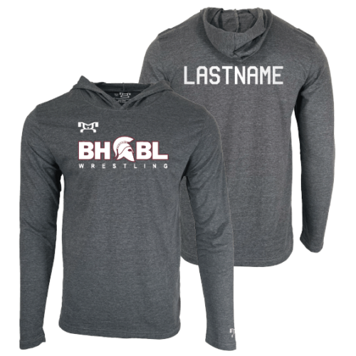 BH-BL Youth Wrestling Custom Heat Press Long Sleeve Hoodie T-Shirt