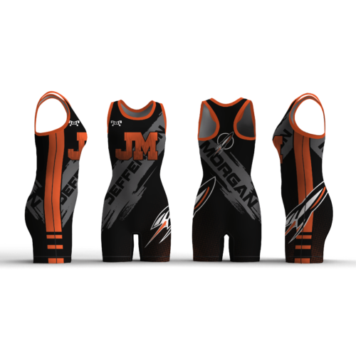 Jefferson Morgan Custom Black & Orange Women's Singlet 2024