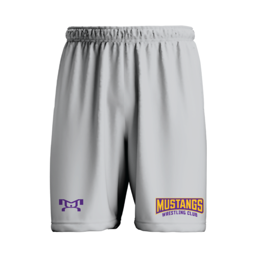 Mustangs Wrestling Club Grey Athletic Mesh Short