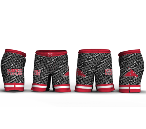 Fairfield Community High School BLACK WITH WORDS WITHIN SHORT Custom Fight Shorts 2024